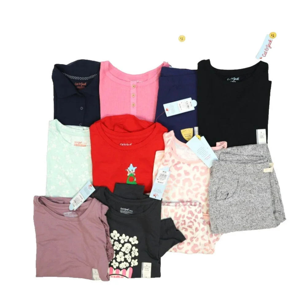 Cat & Jack Buk Lot Of 11 Girls Size 10/12 Mixed Season Tops Bottoms Shorts